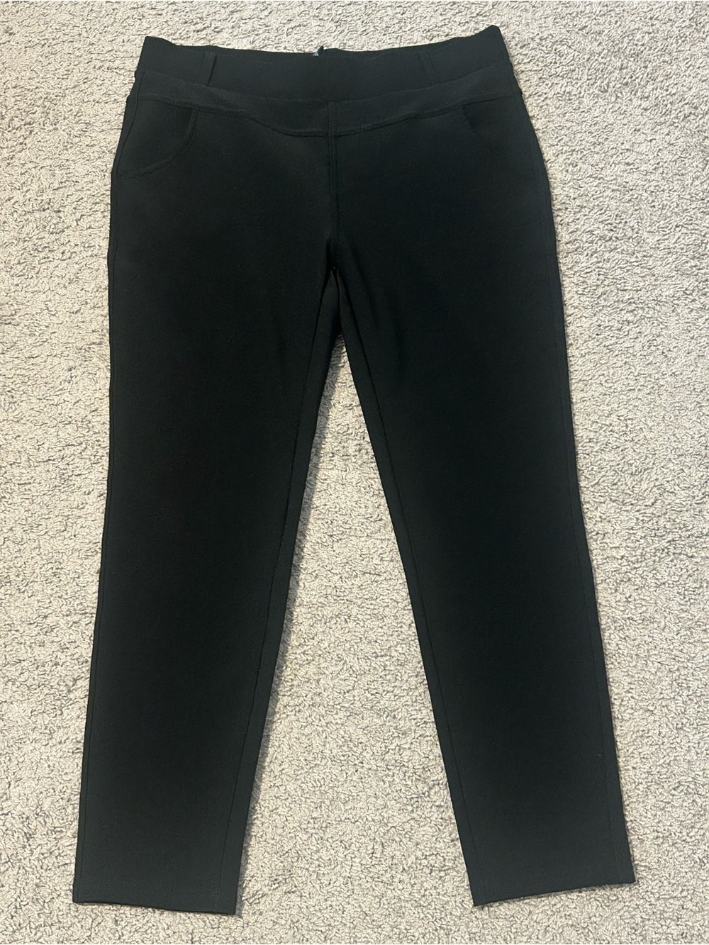 Black Women's Stretch Ponte Ankle Pants